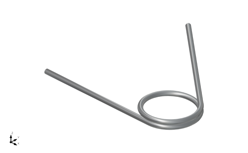 Belastung der Schenkelfeder, Drehfeder, Torsionfeder in Windungsrichtung und gegen Windungsrichtung